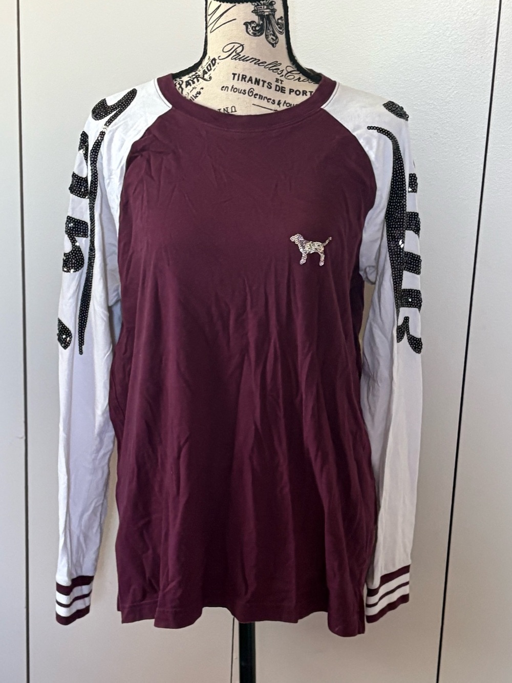 Victoria's Secret PINK Crewneck Tee in Plum